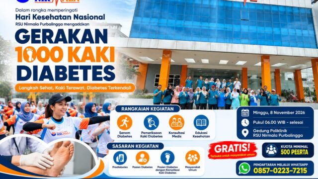 Peringati Hari Kesehatan Nasional, RSU Nirmala Purbalingga Gelar Gerakan 1000 Kaki Diabetes Gratis untuk Masyarakat
